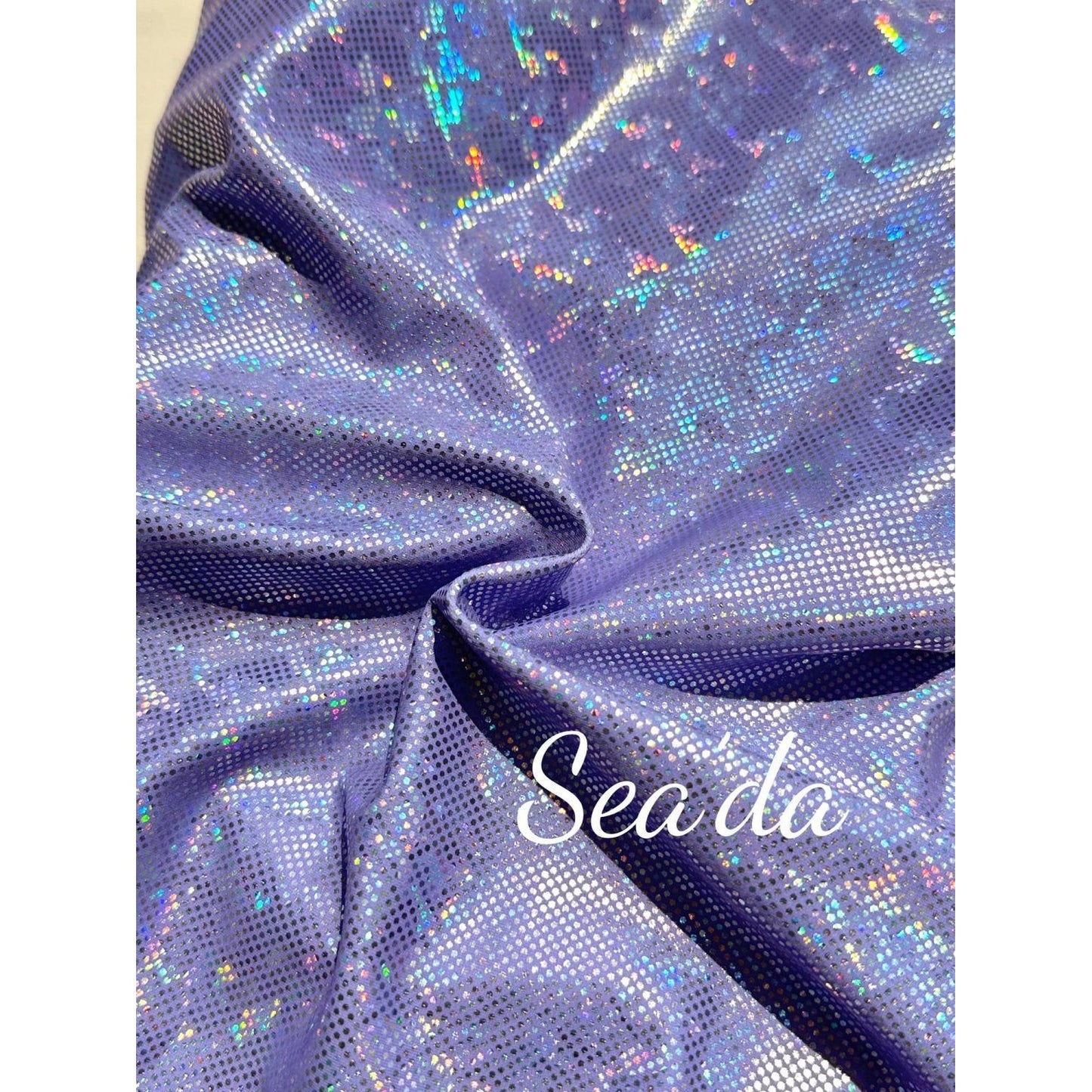 Iridescent Lavender Holographic One Piece Swimsuit for Women, Double Strap Bathing Suit